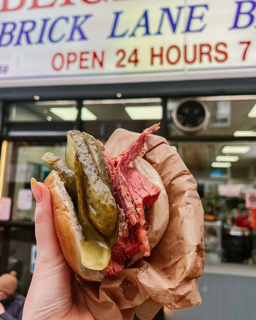 The iconic brick lane salt beef bagel at just £5.80