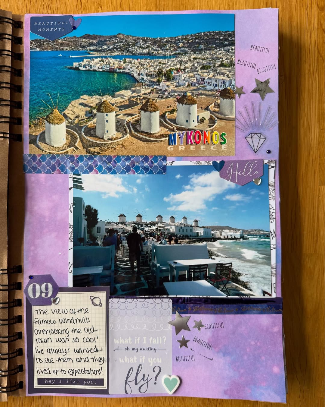 Mykonos, Greece travel scrapbook
