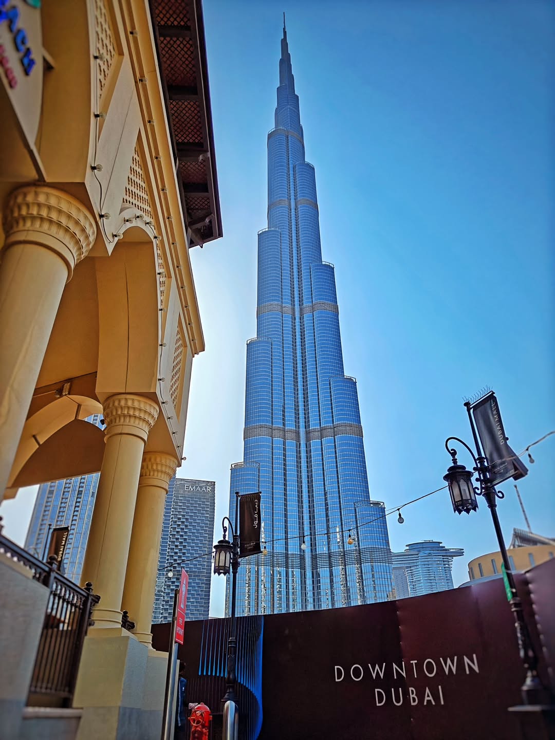 Views of Burj Khalifa from Downtown Dubai