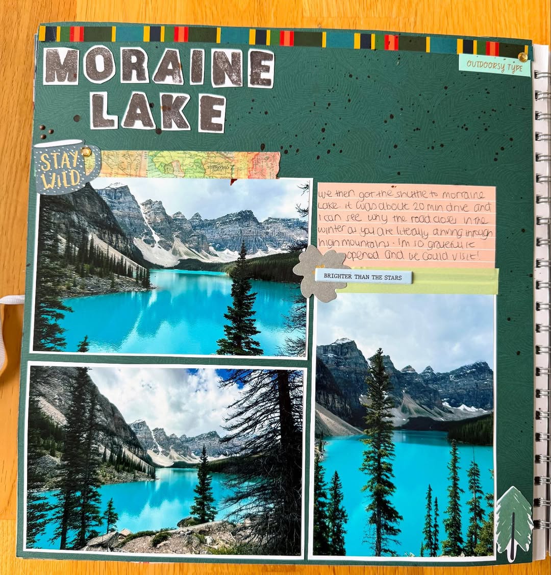 Moraine Lake travel scrapbook