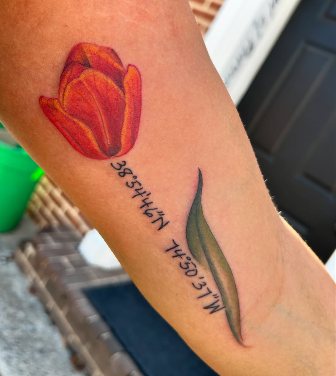Coordinates tattoo