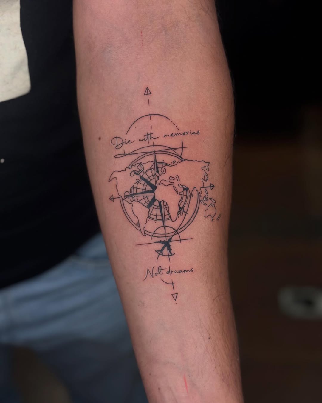 Tattoo with words. Die with memories, not dreams