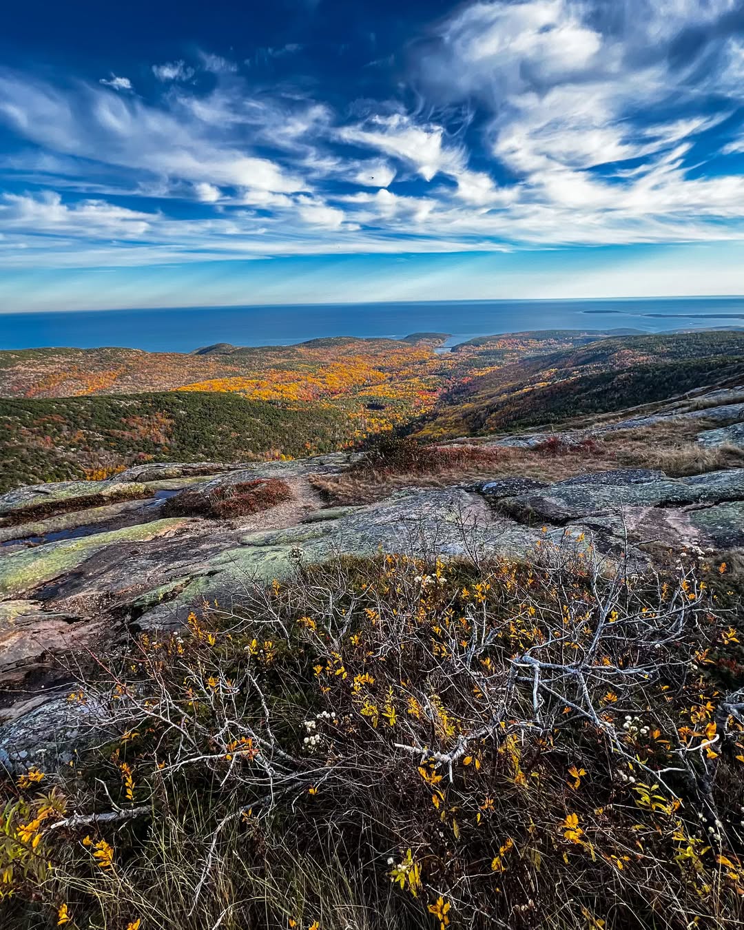 Views from the top of Cadillac Mountains, Acadia National Park