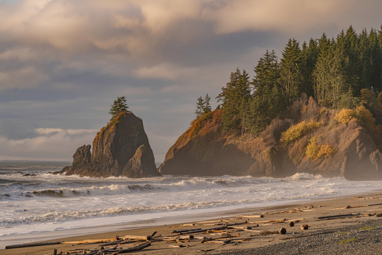 Oregon coast in fall