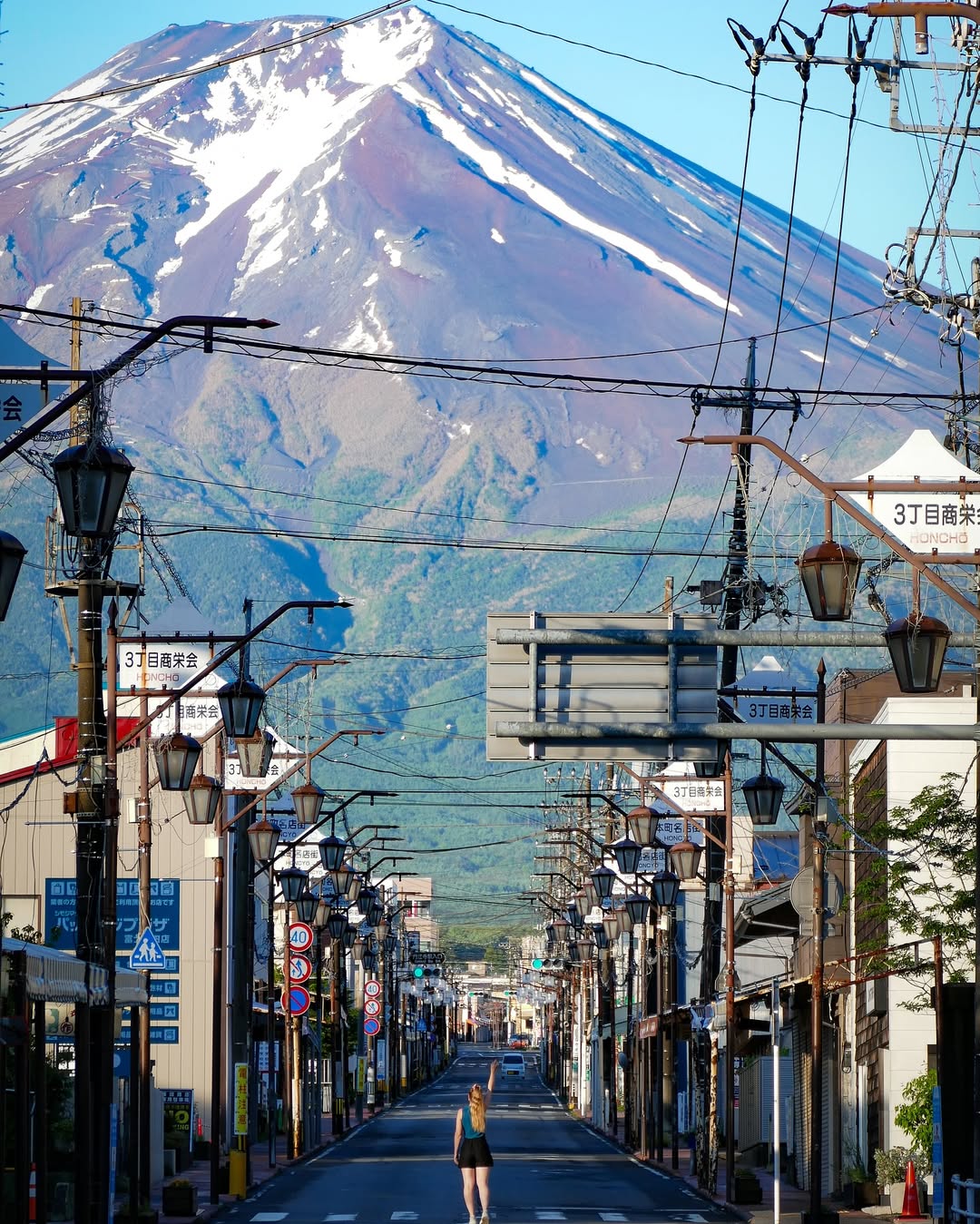 Shimoyoshida Honcho Street; gives one of the best views of Mt. Fuji in Japan