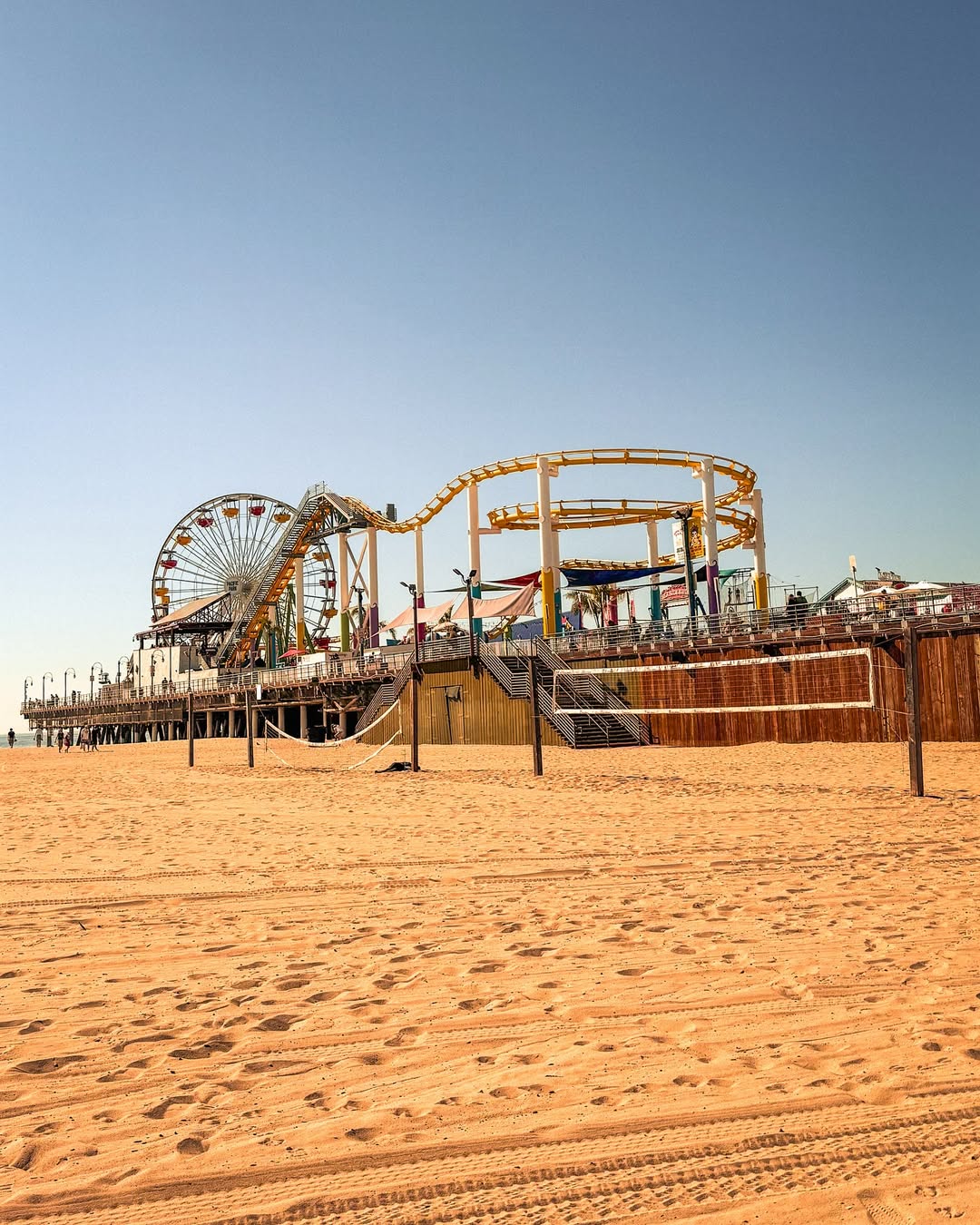 Sunset vibes at the iconic Santa Monica Pier