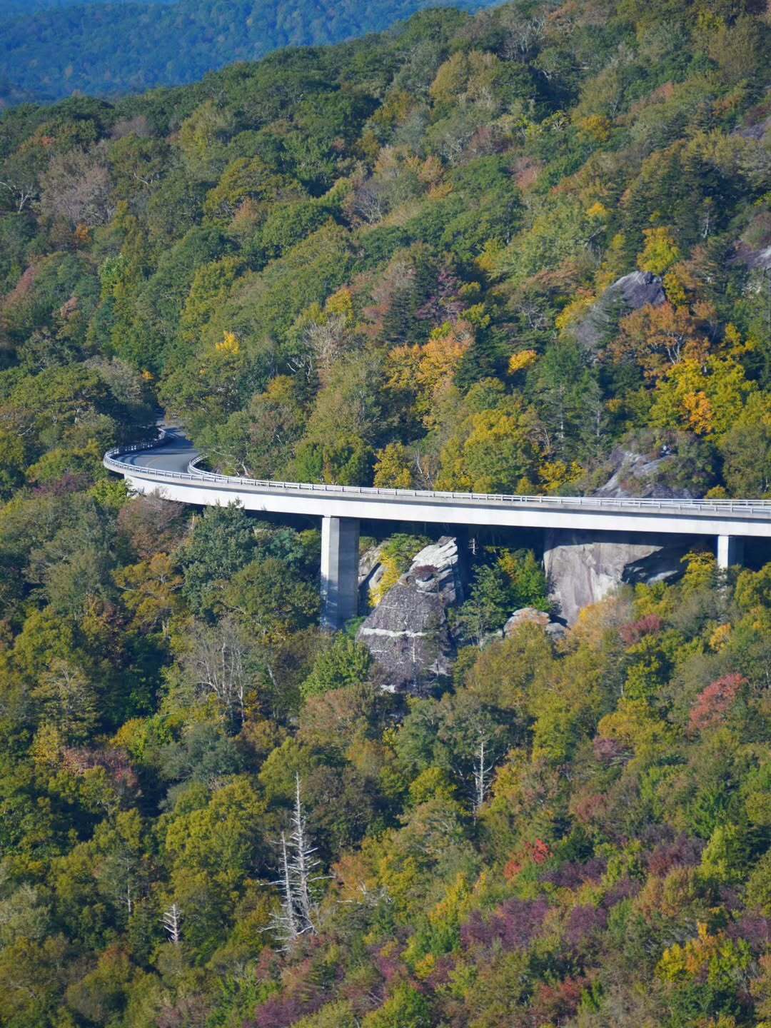 The infamous Linn Cove Viaduct at Blue Ridge Parkway
