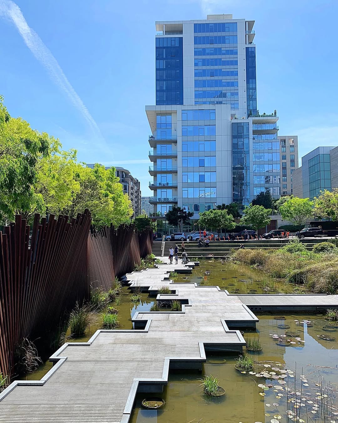 Waterfront park near pearl district in Portland