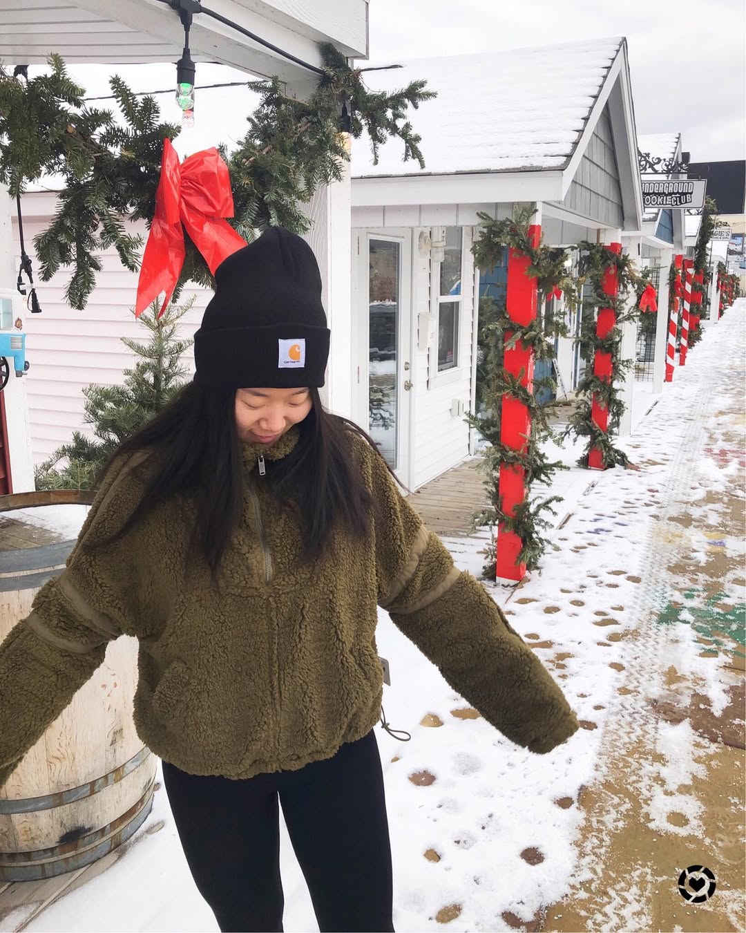 Fleeced line leggings