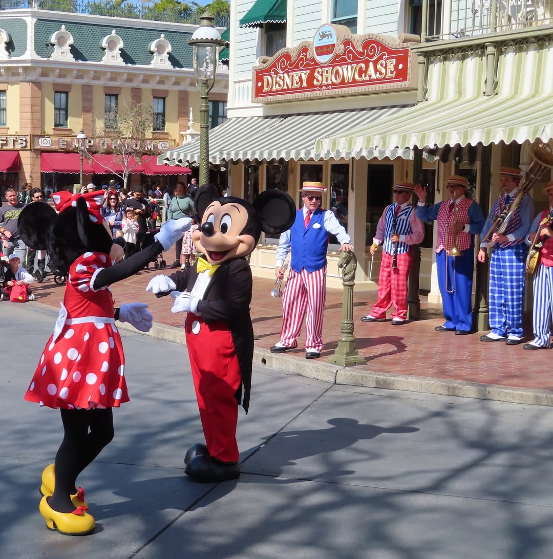 Main Street with Mickey and Minnie at Disney land