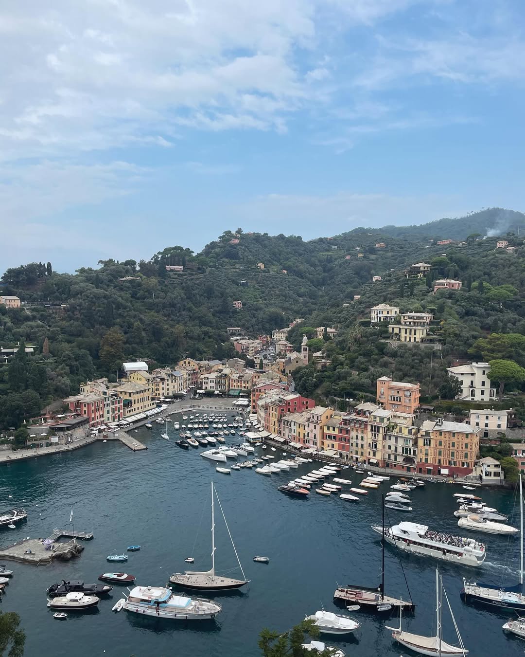 View of Portofino from the terrace of Castello Brown