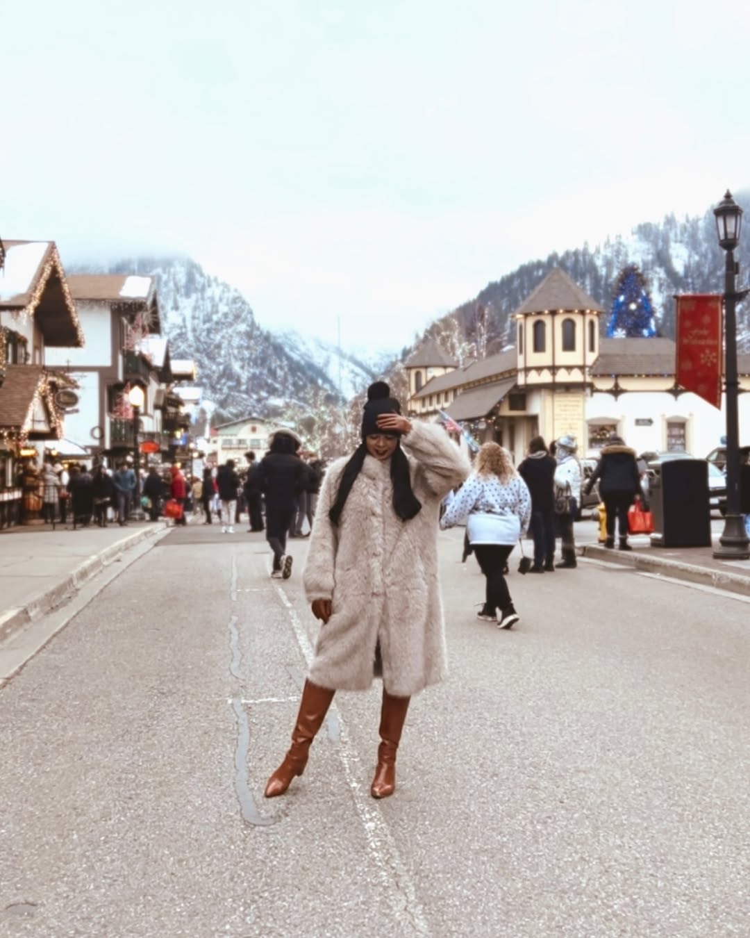 Walking around the village