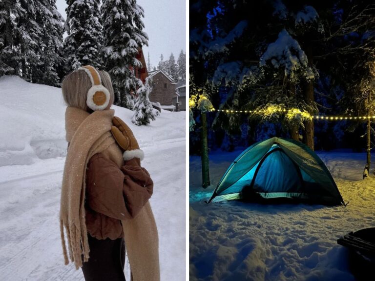 Winter camping outfits
