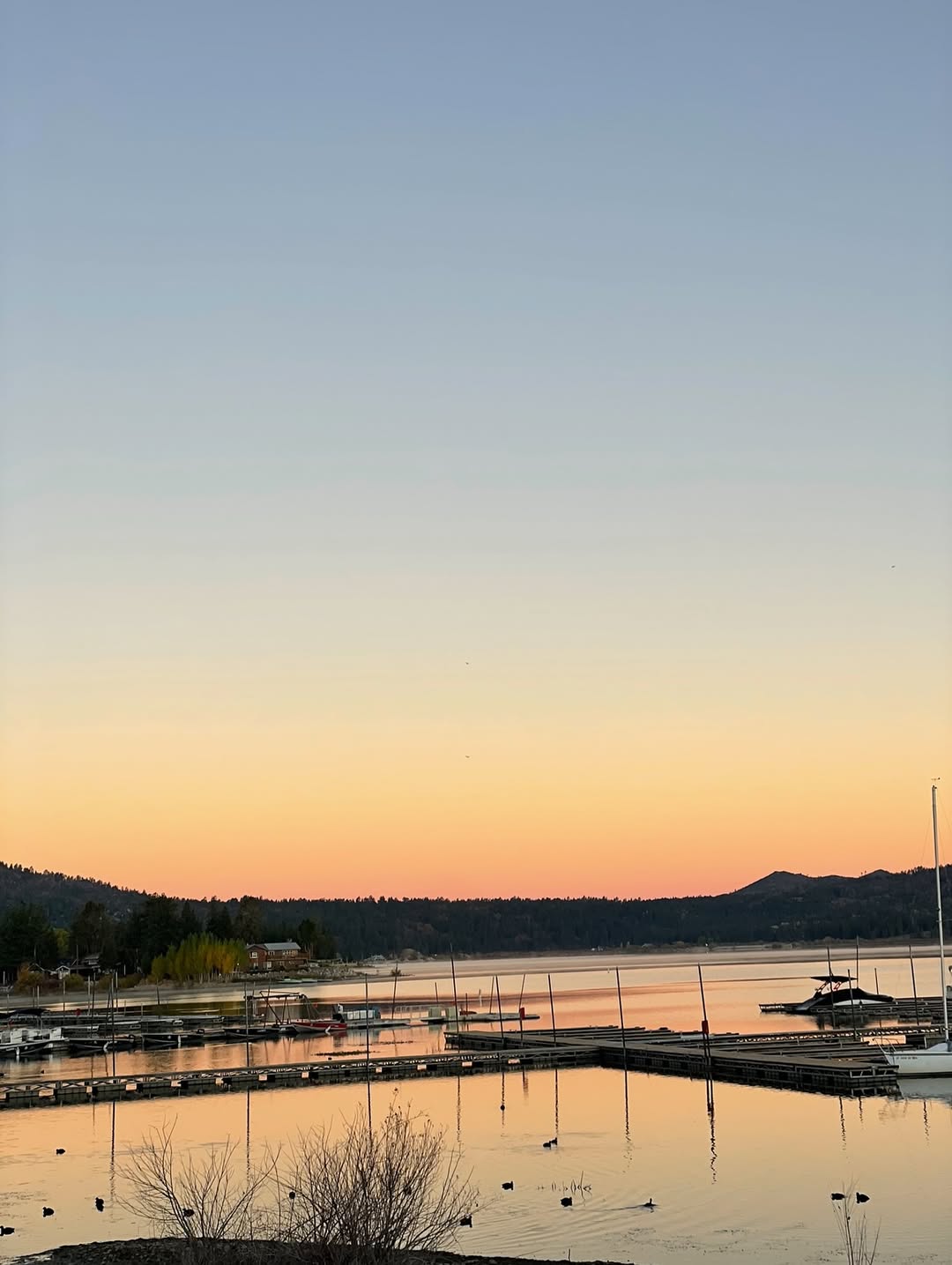 Enjoying picnic with this view near Big Bear Lake