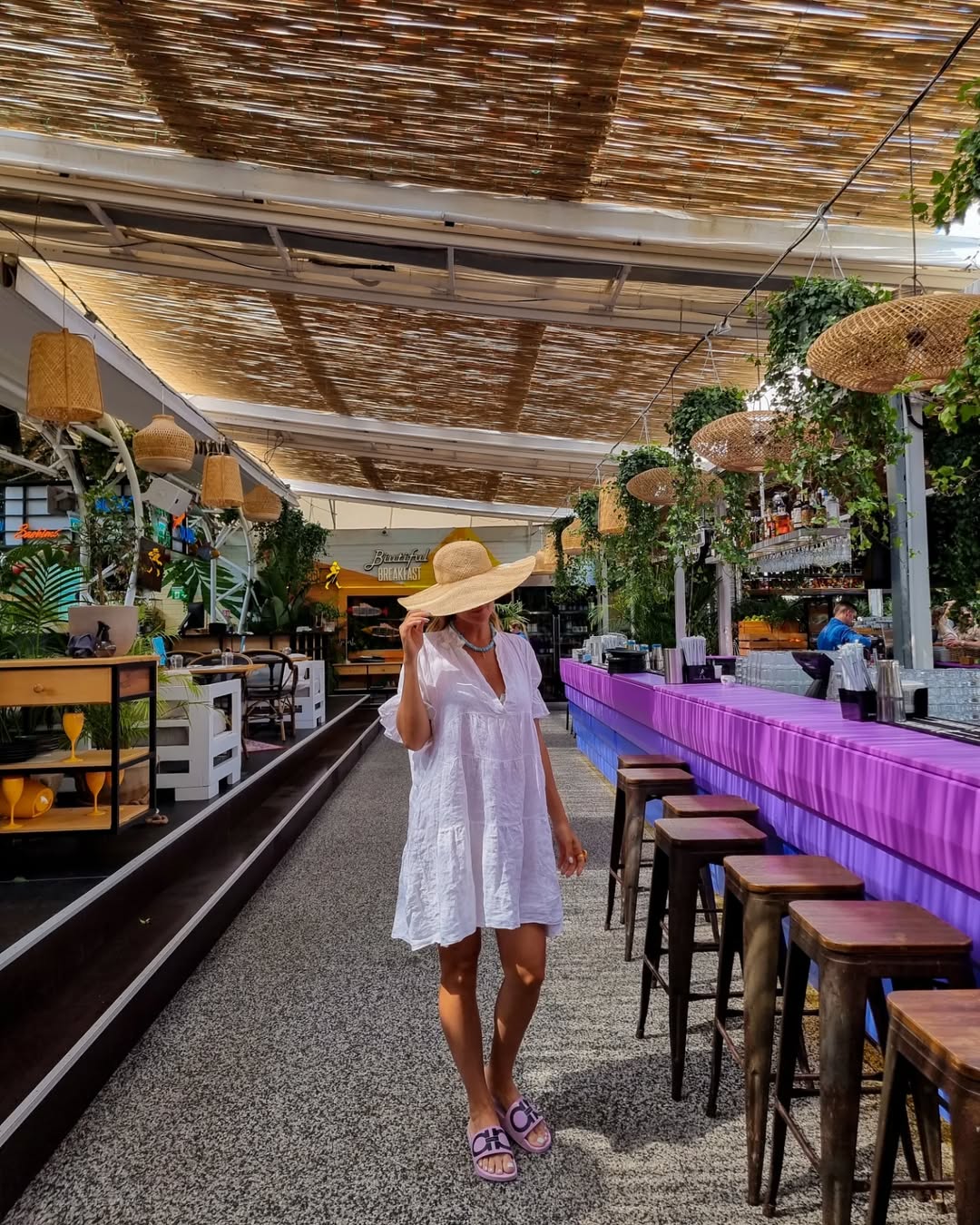 Wide brim hat is a must for any beach vacation
