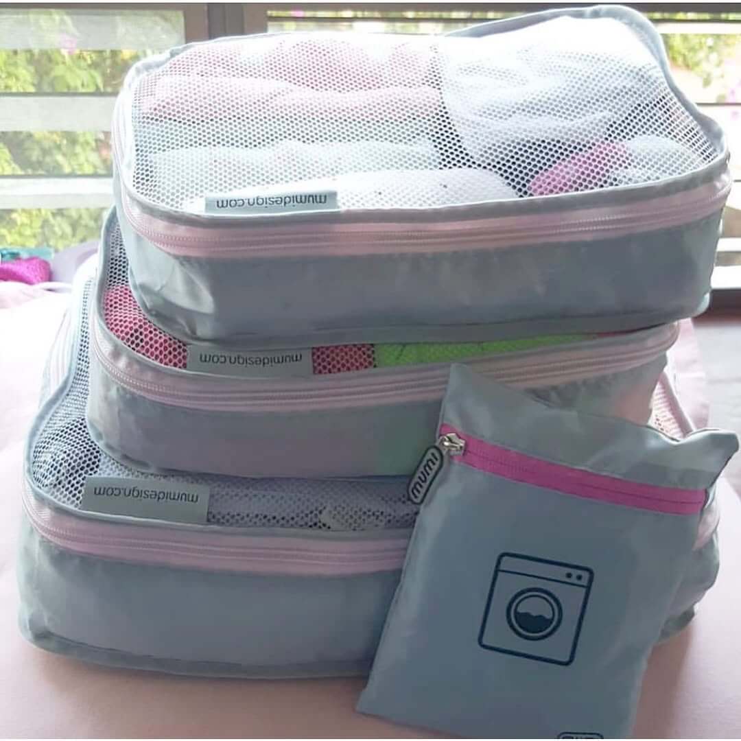 Color coded packing cubes