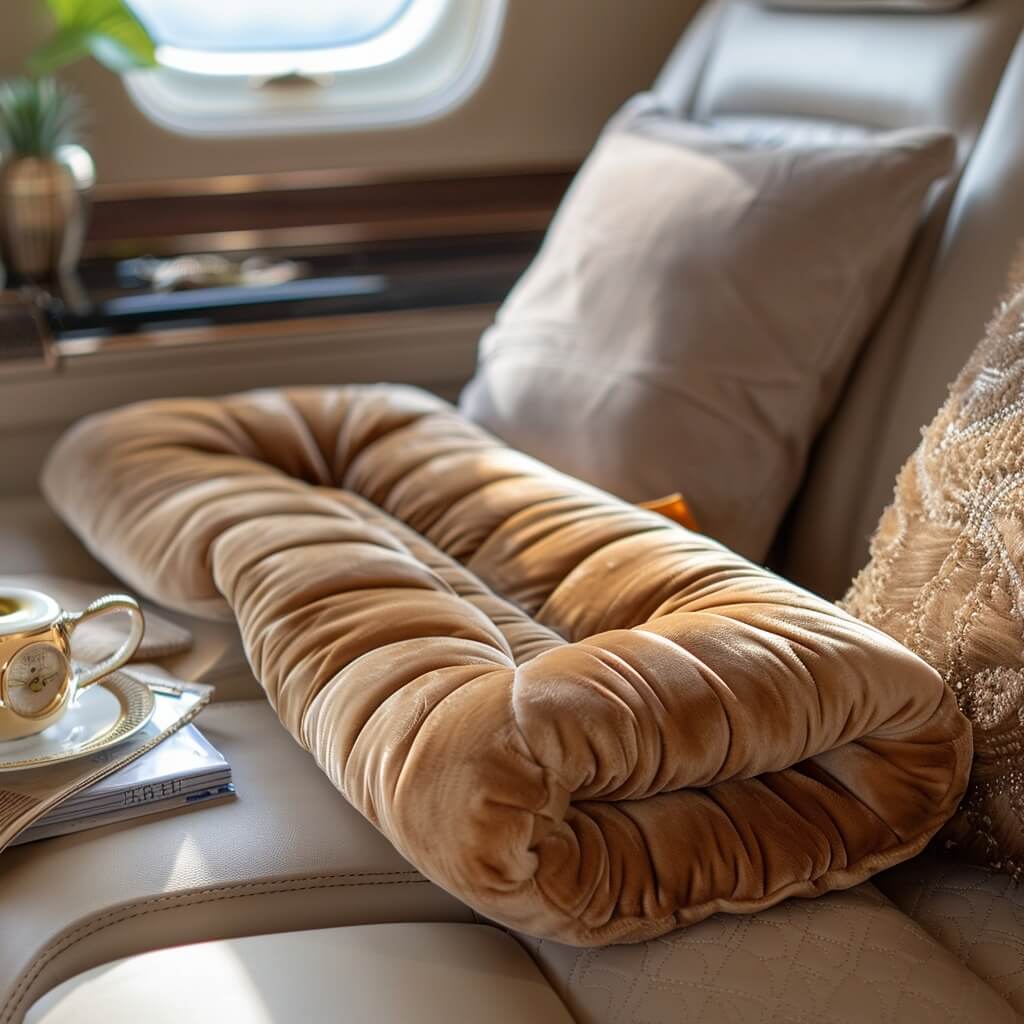 Travel pillows and blanket. Source – Midjourney