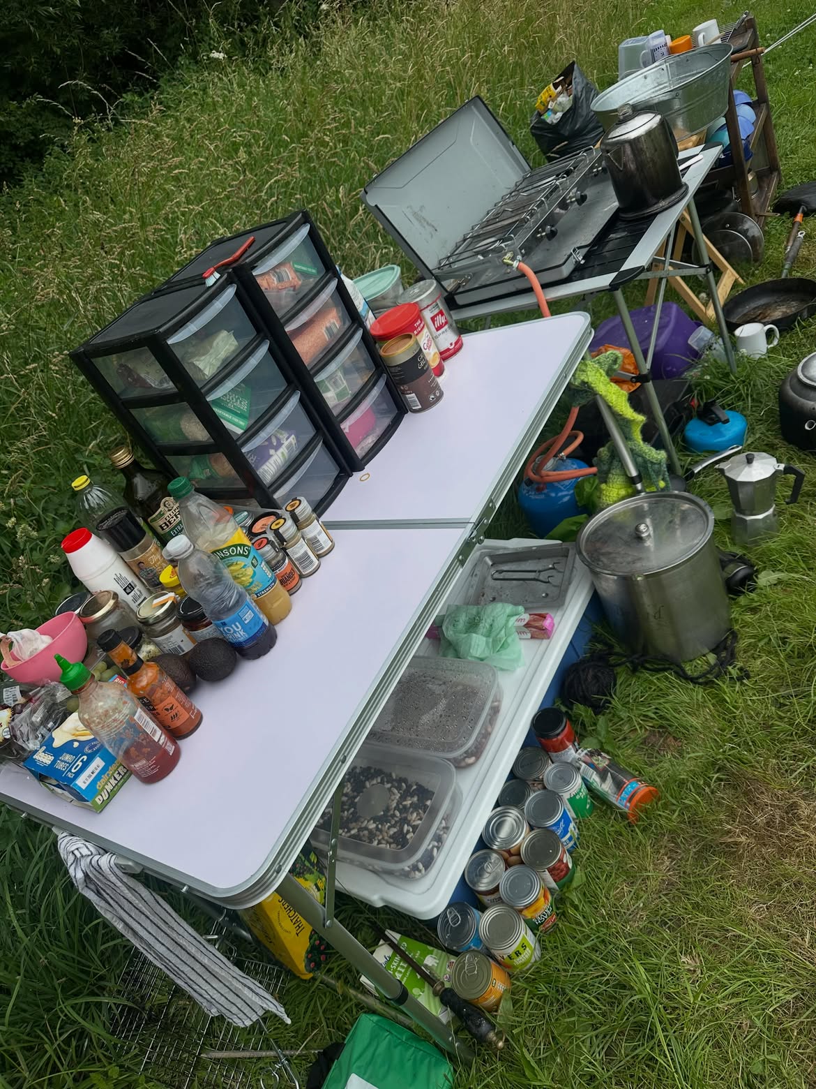 Simple camping kitchen